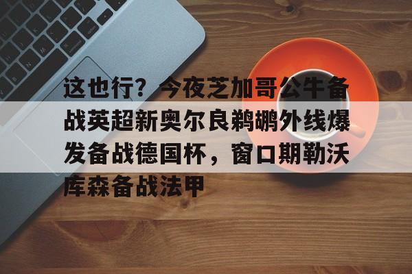 开云体育官网-这也行？今夜芝加哥公牛备战英超新奥尔良鹈鹕外线爆发备战德国杯，窗口期勒沃库森备战法甲